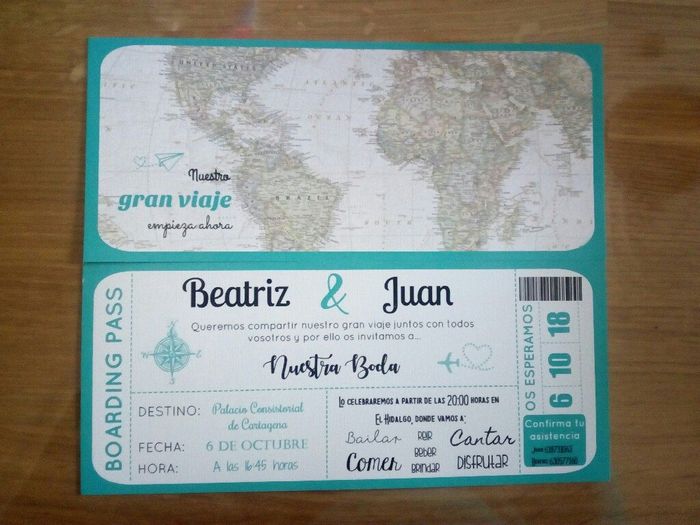 Mis invitaciones "wedding boarding pass" 3