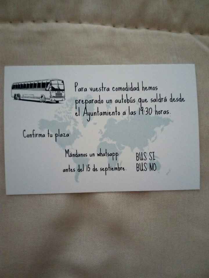 Tarjeta autobus para invitados - 1