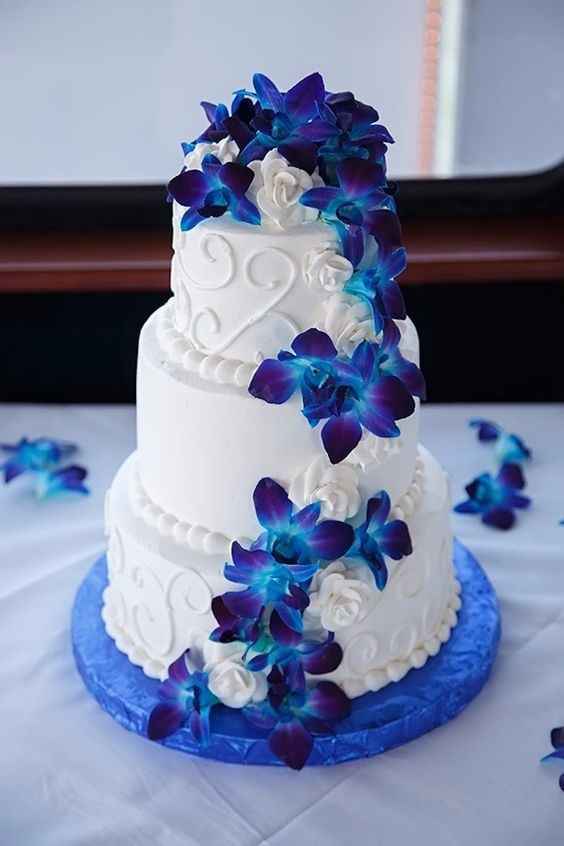 Tarta con flores