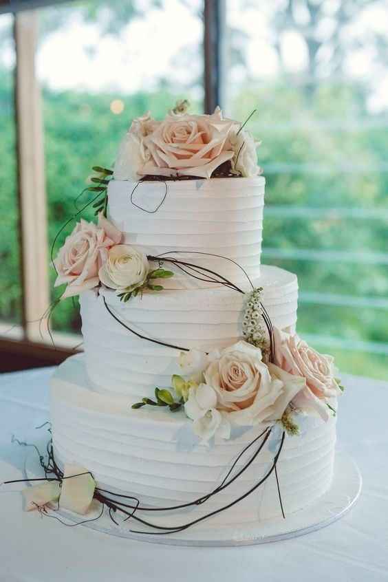 Tarta con flores