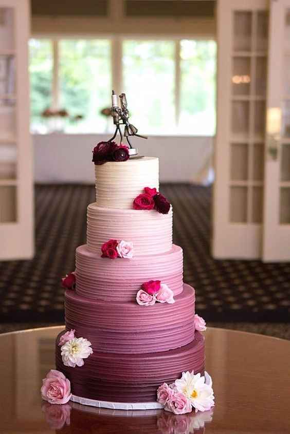 Tarta con flores