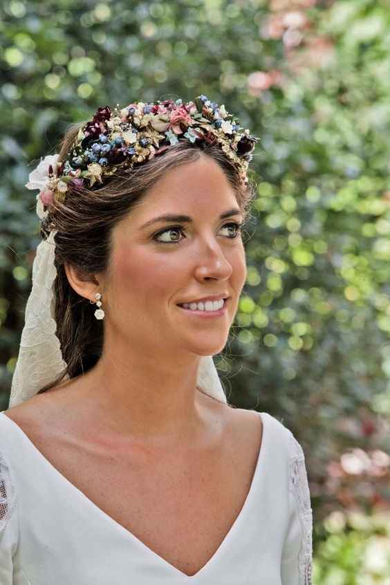 Tocado con flores