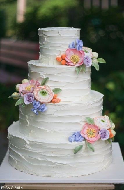 Tarta con flores