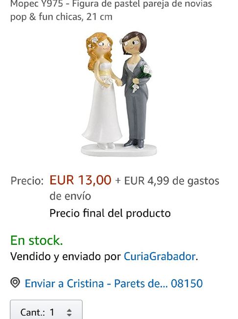 Figuras para tarta de boda dos chicas - 2