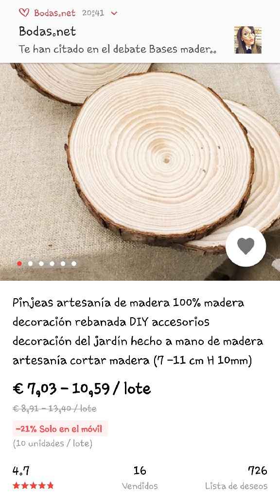 Bases madera grandes para meseros - 1