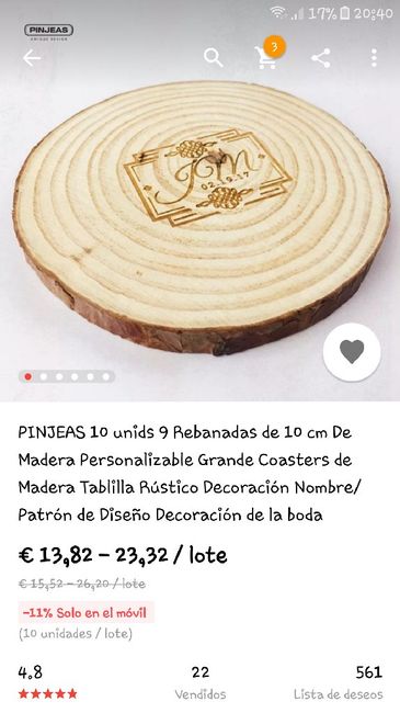 Bases madera grandes para meseros - 1