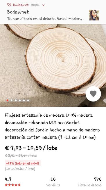 Bases madera grandes para meseros - 1