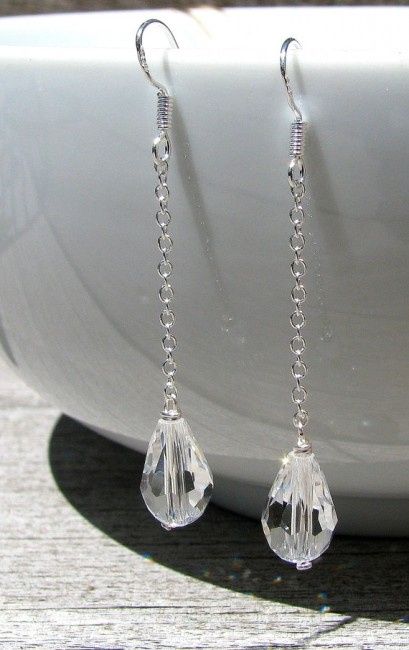 Pendiente Swarovski Crystal Tear Drop Earrings