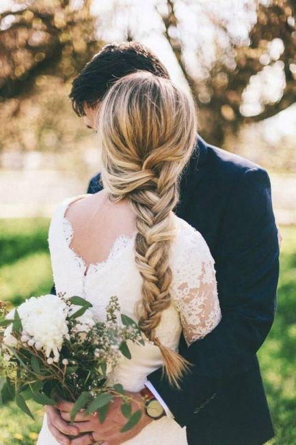 Novias con trenza al lado - 2