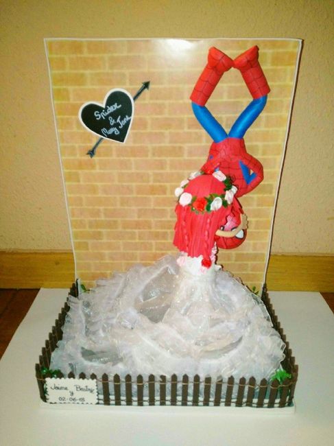 Mis muñecos de la tarta (spiderman y Mj) - 7