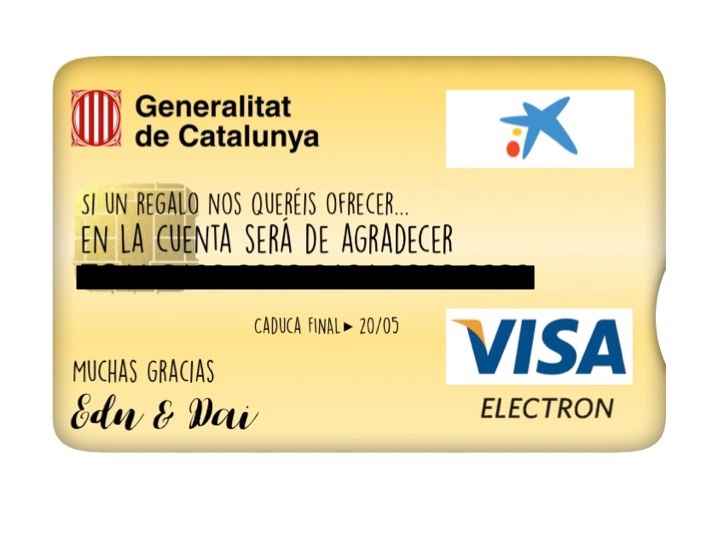 tarjeta cuenta