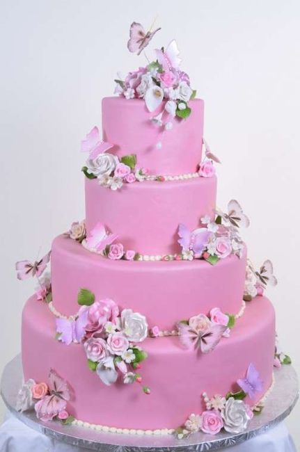 Inspiración tartas para boda temática rosa - 1