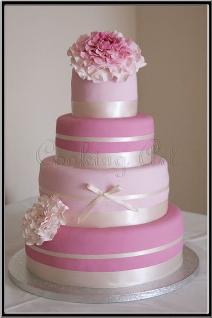 Inspiración tartas para boda temática rosa - 3