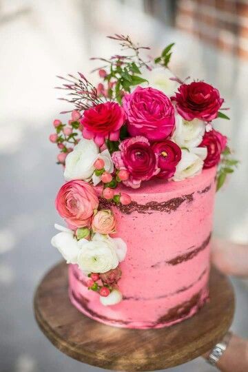 Inspiración tartas para boda temática rosa - 4