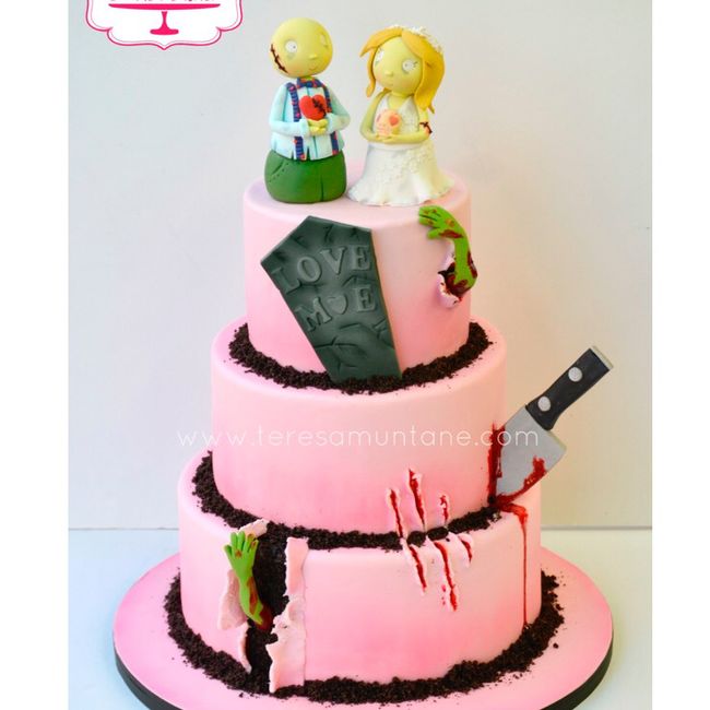 Inspiración tartas para boda temática rosa - 5