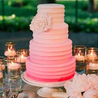 Inspiración tartas para boda temática rosa - 2