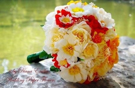 Ramo de flores de papel