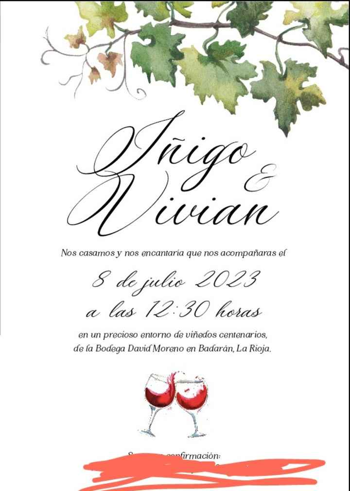 Tarjeta de invitaciones - 1