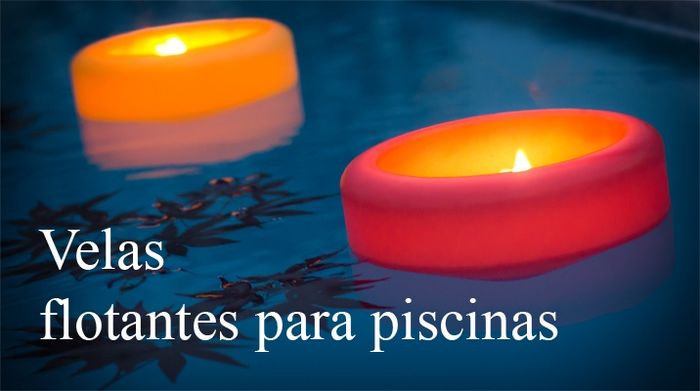 VELAS FLOTANTES PISCINA