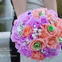 Ramo de flores de papel