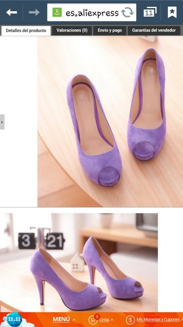 Zapatos lilas novia - 1