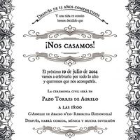 Invitación made by me. Reverso