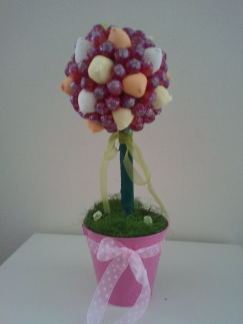 Arbol de chupachups y nubes para el Candy bar