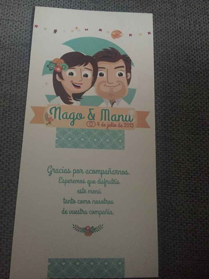 Invitaciones boda y menú - 1