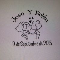 Detallitos de mi boda: alfileres y sello personalizado - 1