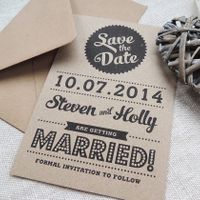 invitación kraft
