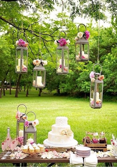 Deco faroles y flores