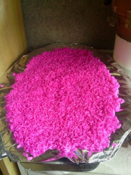 arroz rosa fucsia