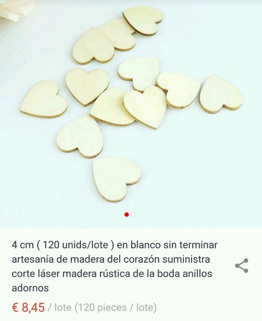 Corazones de madera como libro de firmas - 2