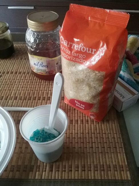  Comienzo a tintar arroz!! - 2