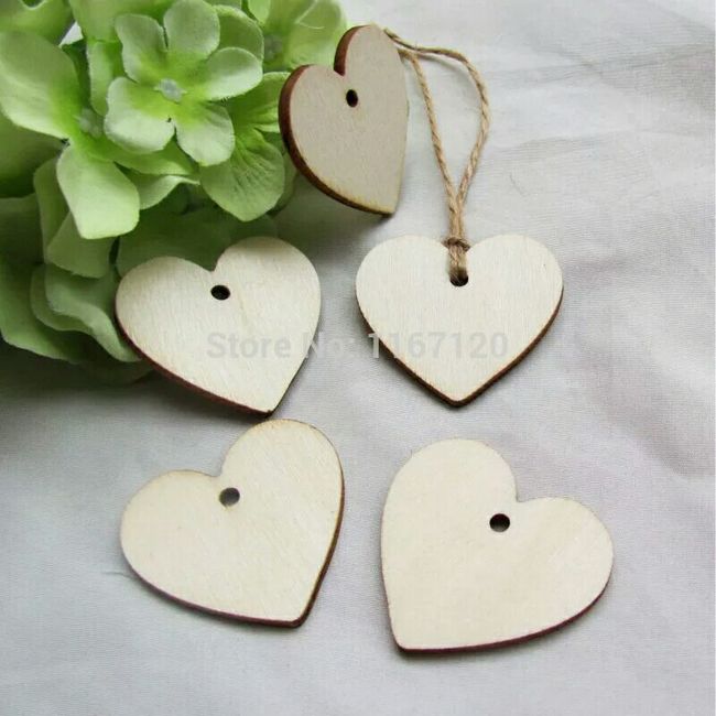  Corazones madera - 3