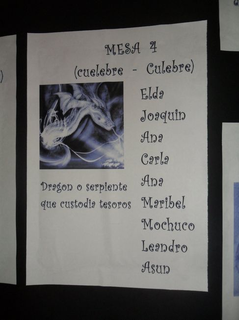 detalle de una mesa