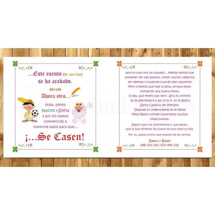 Invitación Cuento con niños