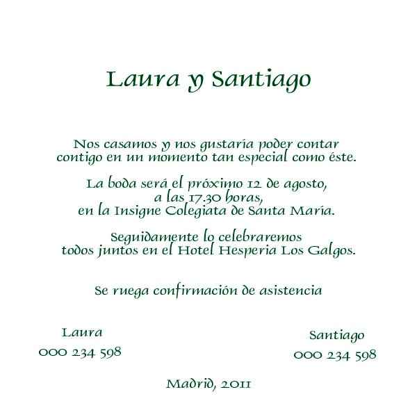 Texto invitación