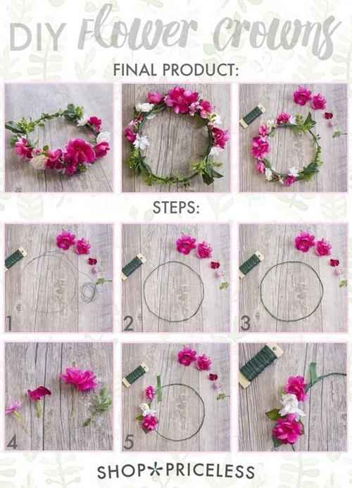 Tutorial como hacer una corona de flores DIY