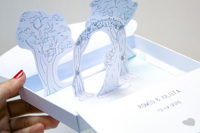Tutorial invitación despegable con caja DIY