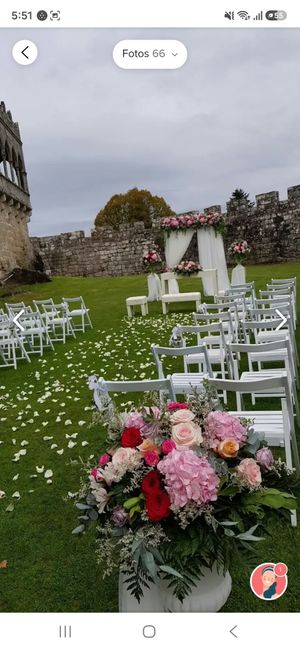 Esta es la idea que tenemos para la ceremonia en cuanto a decoracion