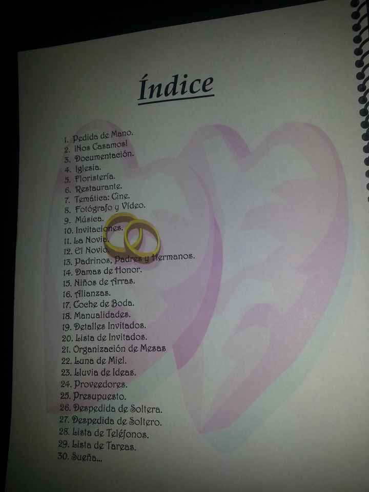 Mi agenda de boda!! - 2