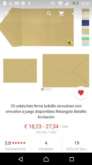 Cajas/sobres kraft para invitaciÓn de boda - 1