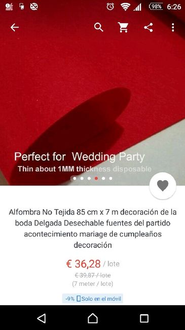 En busca de proveedores para comprar alfombra roja - 1