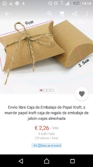 Cajas/sobres kraft para invitaciÓn de boda - 4