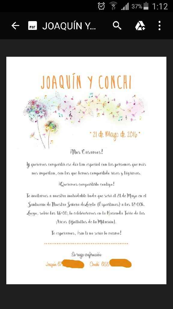 Nuestras invitaciones caseras - 1