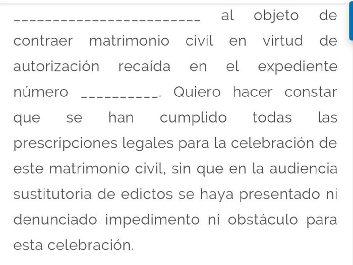 Boda civil guion - 4