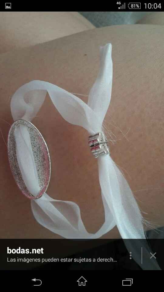 Pulseras con tela del vestido - 1