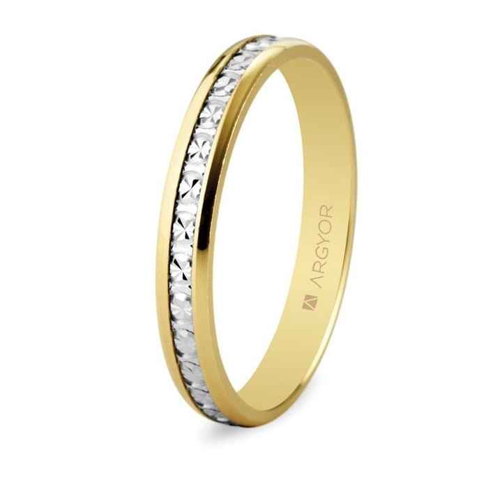 oro blanco y amarillo 3mm