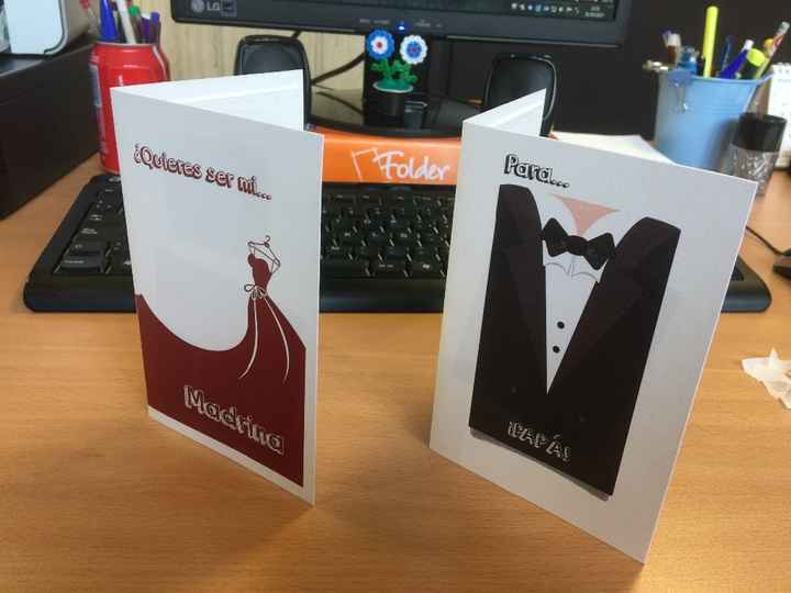 Tarjetas Madrina y Papá